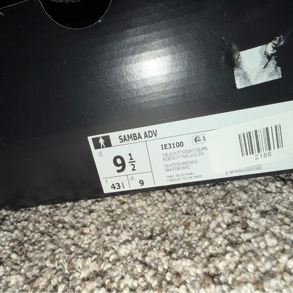 NEW NWB 9.5 adidas Samba Black and White Women's Sneakers shoes - Picture 3 of 9